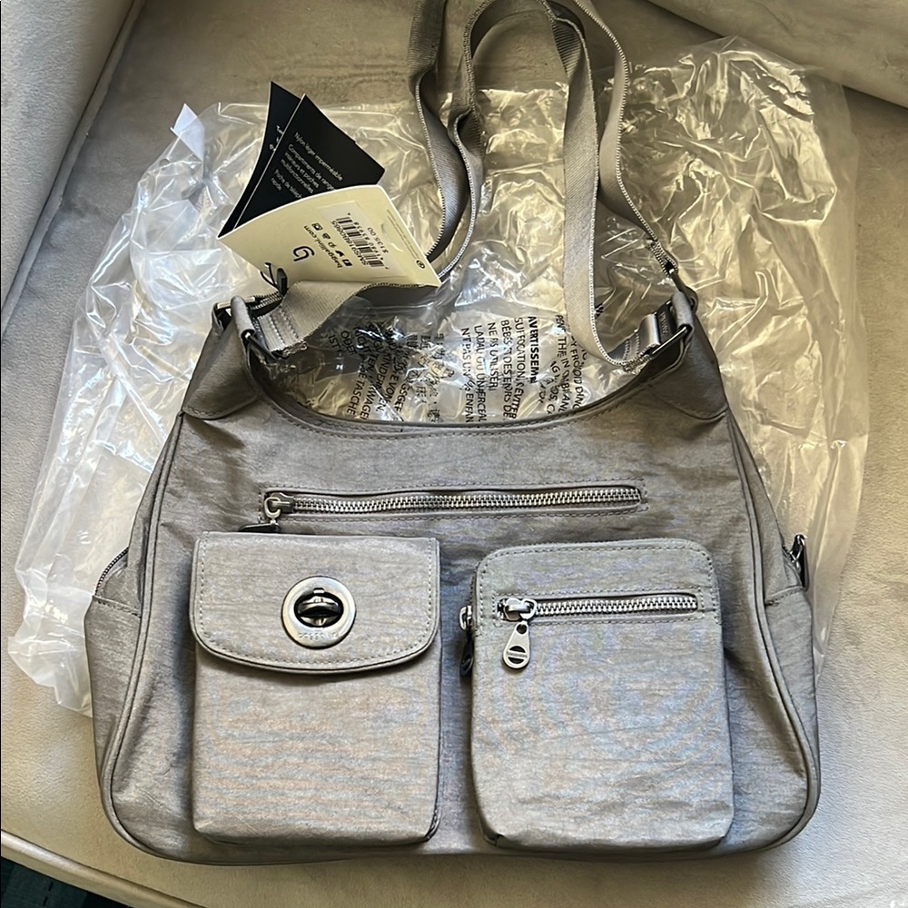Baggalini San Marino satchel Grey/silver